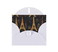 YYHWHJDE White Greeting Card tower paris Pattern Perfect for Valentine's Day, Wedding Anniversary & Party Invitations