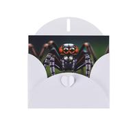 YYHWHJDE White Greeting Card Tropical rainforest spiders Pattern for Christmas, Children's Birthday, Valentine's Day, and Party Invitation