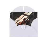 YYHWHJDE White Greeting Card Violin In The Sunlight Pattern Perfect for Valentine's Day, Wedding Anniversary & Party Invitations