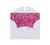 YYHWHJDE White Greeting Card zebra tiger leopard pink Prints for Christmas, Children's Birthday, Valentine's Day, and Party Invitation