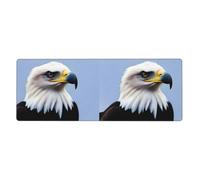 YYHWHJDE White Headed Sea Eag Pattern Extra Large Mouse Pad, Computer Office Anti Slip Gaming Keyboard Thickened Version 12x31.5in