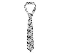 YYHWHJDE White Marble Veins Pattern Men's Necktie for Business, Daily Wear, Work, Birthdays, Weddings, Parties, Banquets Easy Care 57X3.1 In
