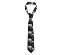 YYHWHJDE White Owl Pattern Men's Necktie for Business, Daily Wear, Work, Birthdays, Weddings, Parties, Banquets Easy Care 57X3.1 In