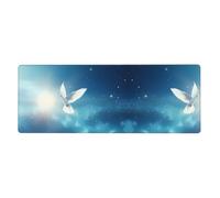 YYHWHJDE White Pigeon Picture Extra Large Mouse Pad, Computer Office Anti Slip Gaming Keyboard Thickened Version 12x31.5in