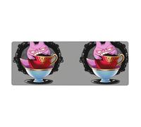 YYHWHJDE Wicked Fantasy Teacups Picture Extra Large Mouse pad, Computer Office Anti Slip Gaming Keyboard Thickened Version 12x31.5in