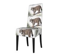 YYHWHJDE Wild bobcat Printing Protection Cover for Dining Chair - Soft, Comfortable, Wrinkle-Resistant Elastic Fits Most Armless Chairs