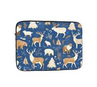 YYHWHJDE Wildlife Hunting Deer Bear elk Pattern Shockproof Portable Laptop 12 inch Sleeve Bag for Men and Women - Ideal for Business Travel, School, and Daily Use