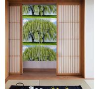YYHWHJDE Willow Tree Prints Door curtain partition splicing privacy protection suitable for kitchen, bathroom, room 34x56in