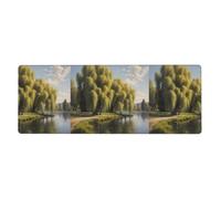 YYHWHJDE Willow Trees by The Lake Prints Extra Large Mouse pad Mousepad Computer Office Gaming Keyboard Thickened Version 12x31.5in