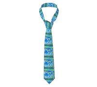 YYHWHJDE Willows on the waterfront Pattern Men's tie classic style suit cravat suitable for holidays and work