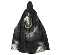 YYHWHJDE Winding staircase Prints Adult Hooded Cloak is a super large, comfortable, and durable Halloween hooded poncho