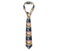 YYHWHJDE Wings on the Rainbow Bridge Pattern Men's Necktie for Business, Daily Wear, Work, Birthdays, Weddings, Parties, Banquets Easy Care 57X3.1 In