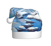 YYHWHJDE Winter Landscape Printing Christmas Hat Durable for Adult for Halloween, Christmas, New Year