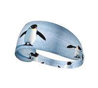 YYHWHJDE Winter Penguin Picture Sports Headband for Women Sweat Proof Bandeau Summer Elastic Band