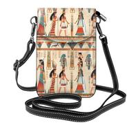 YYHWHJDE Women In Ancient Egypt Prints Small Leather Women'S Crossbody Flip Phone Bag, Waterproof And Durable