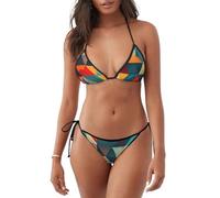 YYHWHJDE Women's Bikini Swimsuit 2 pcs Abstract Geometric Pattern Prints Bathing Suits, Black, Medium