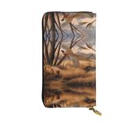 YYHWHJDE Women's Long Leather Wallet with Zipper Coin Pocket