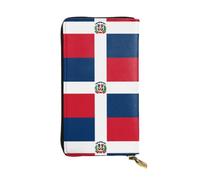 YYHWHJDE Women's Long Leather Wallet with Zipper Coin Pocket | Durable Faux Leather Organizer Gift For Ladies Girls Dominican Republic Printing