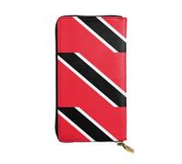 YYHWHJDE Women's Long Leather Wallet with Zipper Coin Pocket | Durable Faux Leather Organizer Gift For Ladies Girls Flag Of Trinidad And Tobago Printing