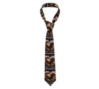 YYHWHJDE wood heart Prints Men's tie classic style suit cravat suitable for holidays and work