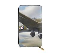 YYHWHJDE World War 2 Aircraft Airplane Printing Quality Leather Long Clutch Wallet Designed for Fashion Girls and Women Stylish 7.48 x 4.13 in
