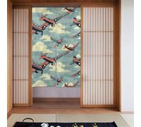 YYHWHJDE world war 2 aircraft airplane Prints Door curtain partition splicing privacy protection suitable for kitchen, bathroom, room 34x56in