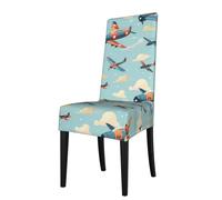 YYHWHJDE world war aircraft Printing Protection Cover for Dining Chair - Soft, Comfortable, Wrinkle-Resistant Elastic Fits Most Armless Chairs