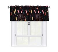 YYHWHJDE Woven Dream Catcher Prints Tier Curtains 54x18 Inch - 100% Polyester Peach Skin Window Layers for Lasting Performance