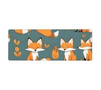 YYHWHJDE Yellow Fox Pattern Extra Large Mouse Pad, Computer Office Anti Slip Gaming Keyboard Thickened Version 12x31.5in