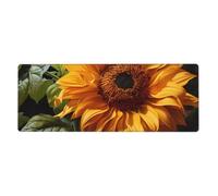 YYHWHJDE Yellow Sunflower on a Brown Background Prints Extra Large Mouse pad Mousepad 12x31.5in for Office Gaming Learning