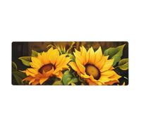 YYHWHJDE Yellow Sunflowers Prints Extra Large Mouse pad Mousepad 12x31.5in for Office Gaming Learning