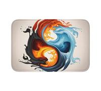 YYHWHJDE yin yang fire Water Picture Crystal Velvet Lock Edge Floor mat, Bedroom Carpet, Parlor, Dormitory Home Decoration