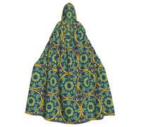 YYHWHJDE Yin Yang Totem Prints Halloween Adult Hooded Cloak for Parties and Costumes
