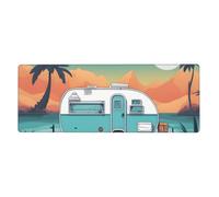 YYHWHJDE You Make Me Happy Camper Trailer Picture Extra Large Mouse Pad, Computer Office Anti Slip Gaming Keyboard Thickened Version 12x31.5in