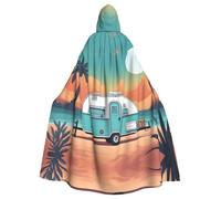 YYHWHJDE You Make Me Happy Camper Trailer Picture Halloween Adult Hooded Cloak for Role-Playing, Costumes, and Theme Parties