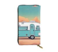YYHWHJDE You Make Me Happy Camper Trailer Printed Leather long clutch wallet Designed for fashion girls and women stylish and personalized 7.48 x 4.13 in, Black, One Size
