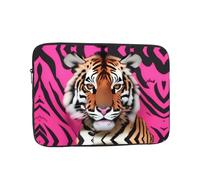 YYHWHJDE Zebra Tiger Leopard Pink Pattern Shockproof Portable Laptop 17 inch Sleeve Bag for Men and Women - Ideal for Business Travel, School, and Daily Use