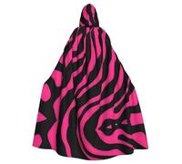 YYHWHJDE Zebra Tiger Leopard pink Printing Halloween Adult Hooded Cloak for Parties and Costume Events