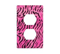 YYHWHJDE Zebra Tiger Leopard Pink Prints Double Socket Wall Panel Decorative for Residential and Commercial Areas 4.5x2.76in