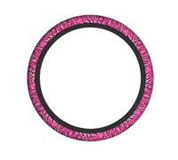 YYHWHJDE zebra tiger leopard pink Prints Steering Wheel Cover - Quality Neoprene Auto Accessories for Comfortable Grip, Durable Protection, & Stylish Interior Enhancement