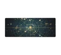YYHWHJDE Zodiac Constellation Space Picture Extra Large Mouse Pad, Computer Office Anti Slip Gaming Keyboard Thickened Version 12x31.5in