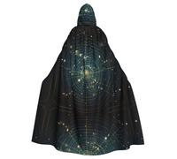 YYHWHJDE Zodiac Constellation Space Picture Halloween Adult Hooded Cloak for Role-Playing, Costumes, and Theme Parties