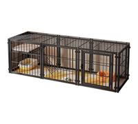 YYingYYue Cat Enclosure Indoor with Roof Carbon Steel Cat Cage with Shelves And Stairs Small Animal Enclosure with Anti-Collision Door Lock,150x50x50cm