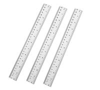YYJ HOME Ruler, 12 Inch, Clear Plastic, Metric, 3 Pack, Straight Edge, Durable, for Kids, Students, School, Architect, Office