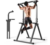 YYJO Foldable Pull Up Bar Free Standing Multi-function Power Tower | Dip Bar, Home Gym, Strength Training Equipment, 350 LBS Weight Capacity