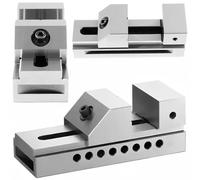 YYJYZH Precision Toolmakers Vise Mini Insert Vise Toolmaker Steel 0.005mm Precision Screwless Vise - Accurate and Multi-Function V-Groove Design, for Grinding Milling Machine (4inch)