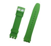 YYJzsw Black Watchband Compatible With Swatch Strap Buckle Compatible With SWATCH Silicone Watch Band 17mm 19mm 20mm Rubber Strap16MM Watch Accessories(Ivory,17mm)