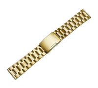 YYJzsw Stainless Steel Watch Band Strap Solid Silver 14mm 16mm 18mm 19mm 20mm 21mm 22mm 24mm 26mm Metal Watchbands(Gold,21mm)