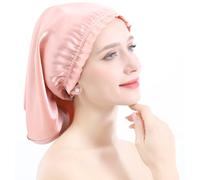 YYKSYDPT 100% Mulberry Silk Hair Cap Silk Bonnet for Sleeping Long Curly Hair Sleeping Cap Hair No Longer Frizzy and Tangled Silk Sleeping Cap (Pink)