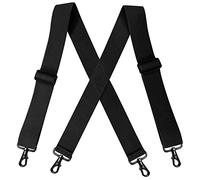 YYKSYDPT 2Inch Heavy Duty Braces for Men, Work Suspenders with Hooks Mens Braces for men Trousers Outdoor (Black)